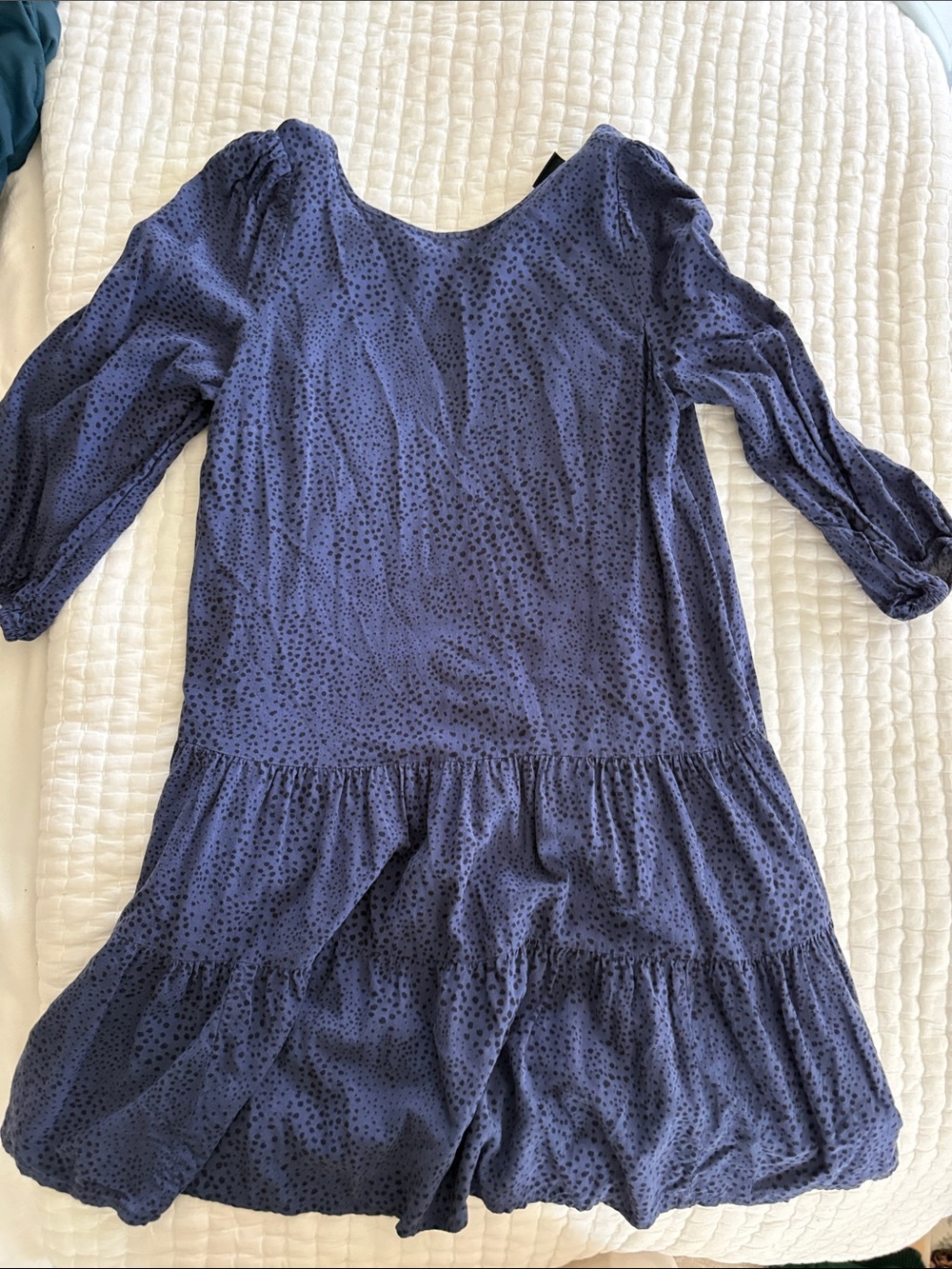 GAP Navy Blue Tiered Midi Dress